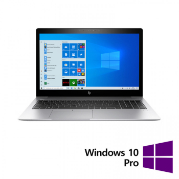Laptop Refurbished HP EliteBook 850 G5 Intel Core i5-8350U 1.70 - 3.60GHz 8GB DDR4 256GB SSD 15.6 Inch Full HD Fara Webcam + Windows 10 