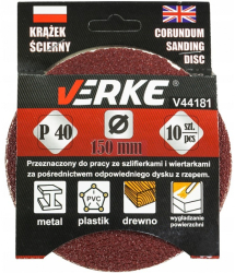 Set 10 discuri textile panza abraziva V44181 Verke 