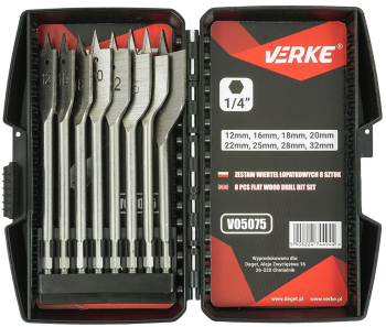 Set 8 burghie plate pentru lemn V05075 Verke 