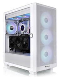 Carcasa PC Thermaltake S250 TG Midi-Tower RGB 7 sloturi expansiune alb-negru 