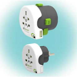 Adaptor calatorii Qdapter 360 +USB AUSTRALIA CHINA IT UK CH BRAZIL USA EURO 2.100130 
