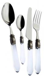 Set 24 tacamuri Casa Bugatti - Oxford Old-silver transparent 