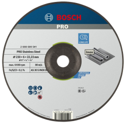 Bosch - Disc de polizare inox 230x22.23x6mm 2608600541 