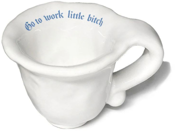 Ceasca ceramica Incartato Ceramics Go to work 80 ml alb