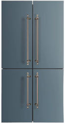 Frigider side by side ILVE Nostalgie 539 litri albastru petrol 
