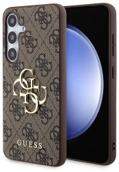 Husa pentru Samsung Galaxy S24 Plus - Guess Hardcase 4G Big Metal Logo GUHCS24M4GMGBR - Brown 
