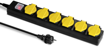 Prelungitor cu capace de protectie si comutator 6 prize 3x1.5mm / 2m 230V Trotec tip PVP6 