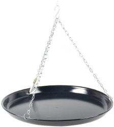 Tava rotunda emailata pentru gratar suspendata cu lant 44 cm Perfect Home