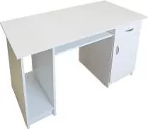 Birou Nero cu 1 usa si 1 sertar Alb 120 x 74 x 60 cm 