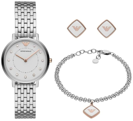 Ceas Dama Emporio Armani Kappa AR80023 Set cu Bratara si Cercei 