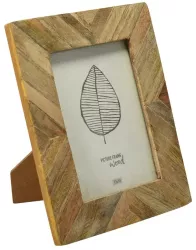 Rama foto din lemn de mango 13x18 cm &ndash model rustic cu textura naturala 