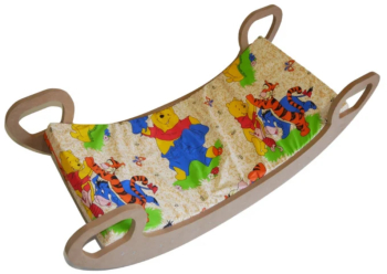 Balansoar pentru copii mdf natur cu saltea Winnie the Pooh 