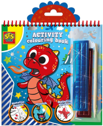Carte de colorat cu activitati metalice 3 in 1 