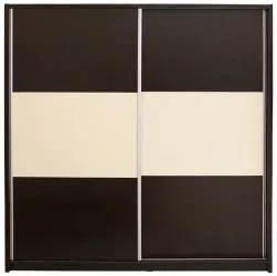 Dulap Milano cu usi culisante 206 x 220 x 60 cm Wenge / Vanilie 