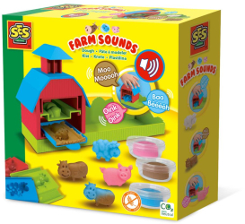 Ferma de jucarie cu sunete forme de animale si plastilina 