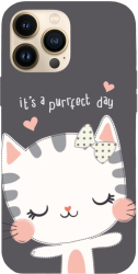 Husa compatibila cu Apple iPhone 11 model Its a purrfect day Silicon TPU Viceversa 
