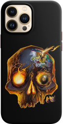 Husa compatibila cu Apple iPhone 13 Mini model Fire skull Silicon Tpu Viceversa 