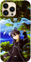 Husa compatibila cu Apple iPhone 13 Pro Max model Sword Art Online Kirito and Pina Silicon TPU Viceversa 