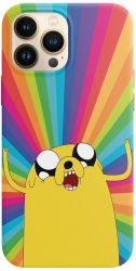 Husa compatibila cu Apple iPhone 14 model Rainbow Jake Adventure Time Silicon TPU Viceversa 