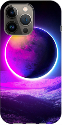 Husa compatibila cu Apple iPhone 14 Plus model Neon Planet Silicon TPU Viceversa 