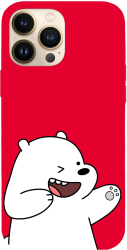 Husa compatibila cu Apple iPhone 14 Plus Viceversa model Ice bear We bare bears Silicon TPU 