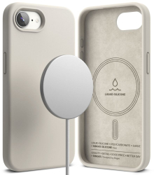Husa pentru iPhone 16e - Ringke Silicone Magnetic MagSafe - Stone 