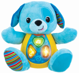 Jucarie interactiva bebe Winfun - Canta si invata cu catelusul Blueberry 