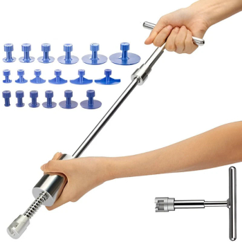 Kit Indreptare Tabla Caroserie Auto Ciocan Inertial din Metal 18 Ventuze Diferite Dimensiuni pentru Amatori Profesionisti Reparare Infu