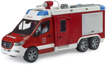 Masina de pompieri Bruder Sprinter Mercedes Benz cu sirena si pompa de apa 