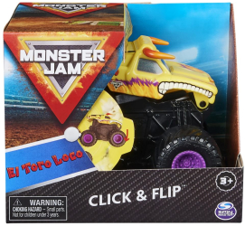 Masinuta Monster Jam El Toro Loco seria Click and Flip scara 1 43 