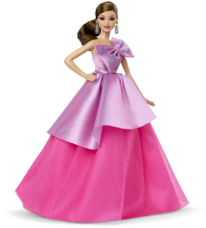Papusa Barbie Birthday Wishes satena cu rochie roz 
