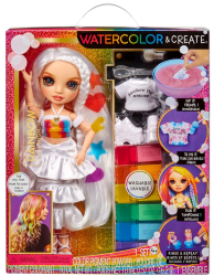 Papusa cu ochi caprui Rainbow High Watercolor and Create 