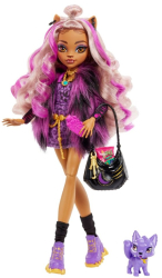 Papusa Monster High Clawdeen Wolf cu animalut si accesorii 
