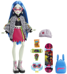 Papusa Monster High Ghoulia Yelps cu animalut si accesorii 