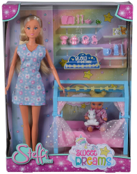 Papusa Steffi Love Sweet Dreams cu bebelus si accesorii 