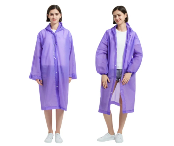 Pelerina de ploaie unisex impermeabila tip poncho cu gluga Gonga® Mov 