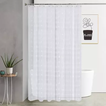 Perdea de dus semitransparenta din PEVA dimensiune 180 x 180 cm 