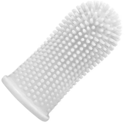 Periuta de dinti din silicon super moale pentru animale de companie Gonga® Alb 