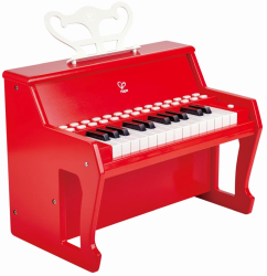 Pian electronic rosu cu lumini Hape 