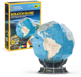 Puzzle 3D globul pamantesc 32 piese si brosura in romana CubicFun