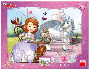 Puzzle cu rama - Printesa Sofia si ora ceaiului 12 piese 