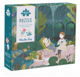 Puzzle de observatie Intre plante 100 piese Moulin Roty 