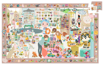 Puzzle de observatie Micul magazin 100 piese Djeco 