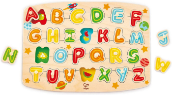 Puzzle din lemn litere Hape 
