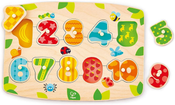 Puzzle din lemn numere Hape 10 piese 