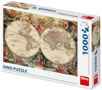 Puzzle Harta instorica a lumii 1000 piese Dino Toys 