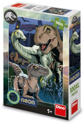 Puzzle neon Jurasic World 100 piese Dino Toys 
