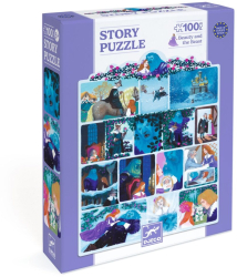 Puzzle poveste Frumoasa si bestia Djeco 100 piese 