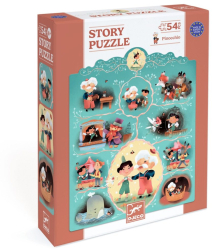 Puzzle poveste Pinocchio Djeco 54 piese 