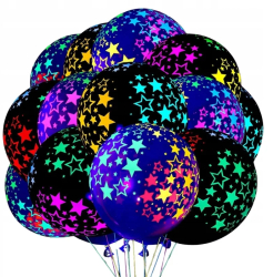 Set 10 Baloane UV neon fosforescent GLOW IN THE DARK Gonga® Multicolor 